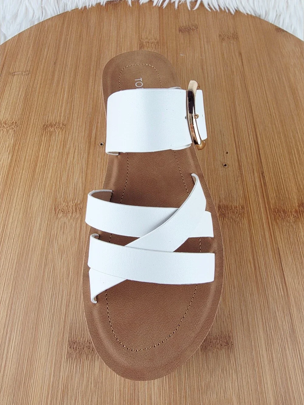 WOMEN'S SLIP ON SANDALS ( OTTO -22 WHITE) - Picture 7 of 9